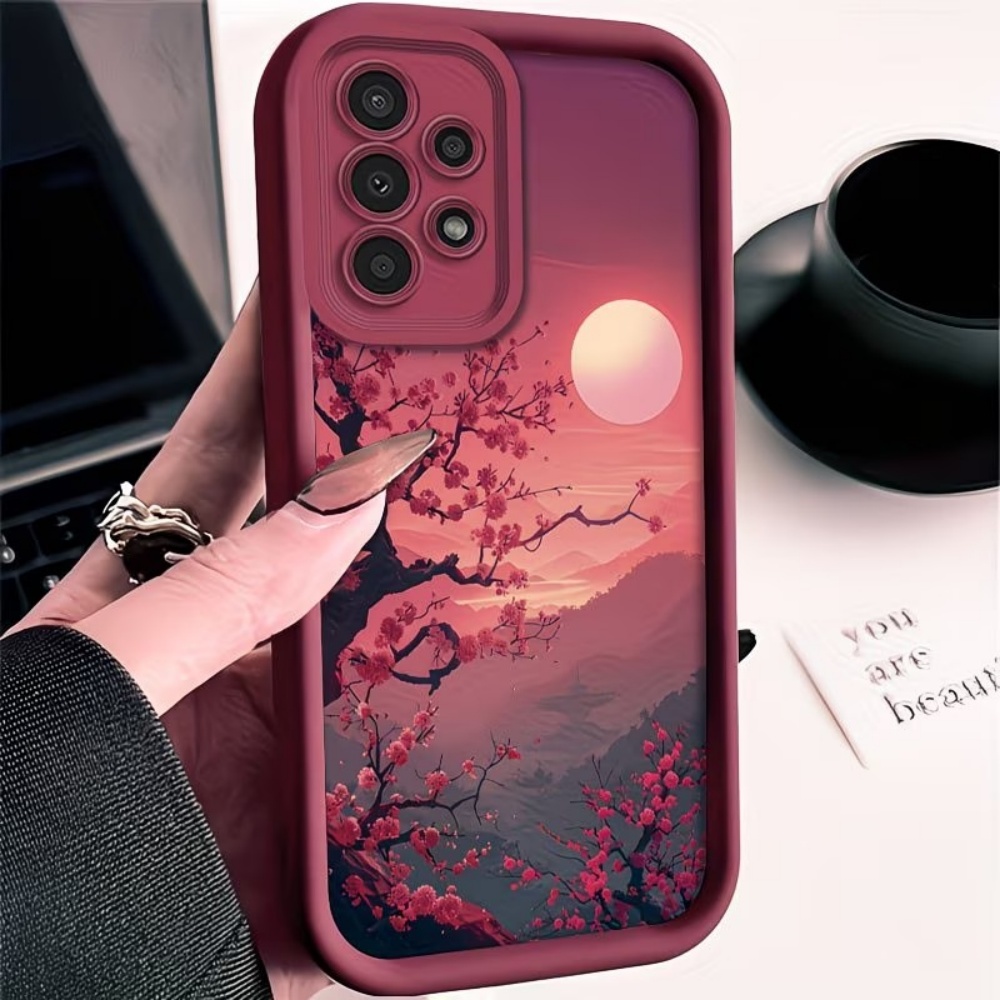 Phone Cases Galaxy S26 - Sunset Mountain Peak Anti-Fall Red Phone