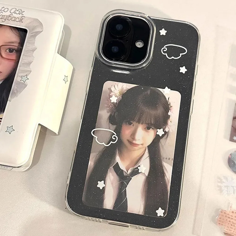Phone Cases Mous - Korean INS Cute White Star Wings