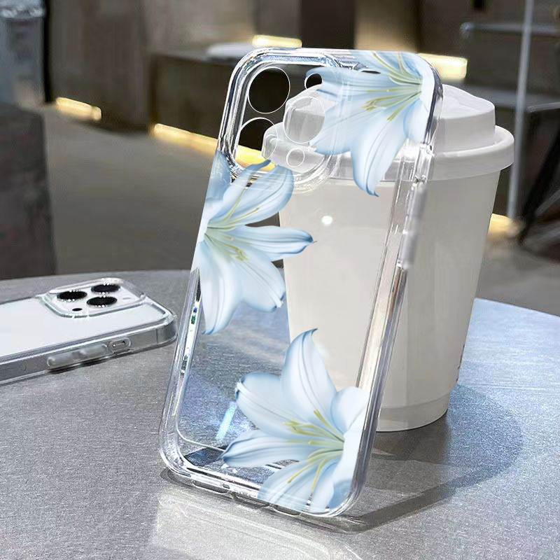 Phone Cases Mous - Fashion Exquisite White Lily Flower Phone