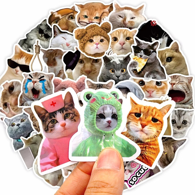 100Pcs Cute Funny Cat Emoji St - Phone Cases Kids incelemesi ve fiyatı