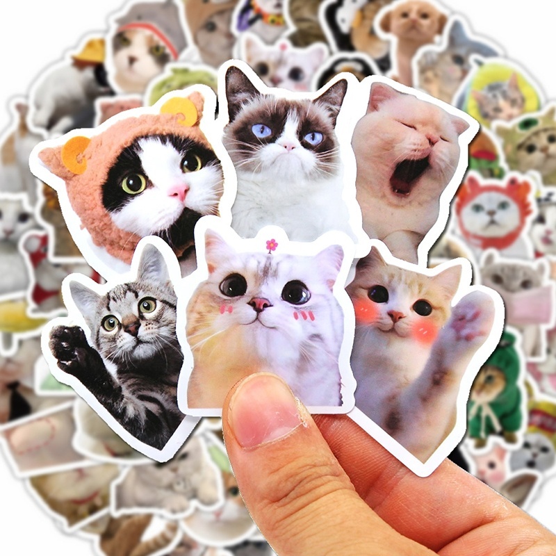 100Pcs Cute Funny Cat Emoji St - Phone Cases Kids incelemesi ve fiyatı