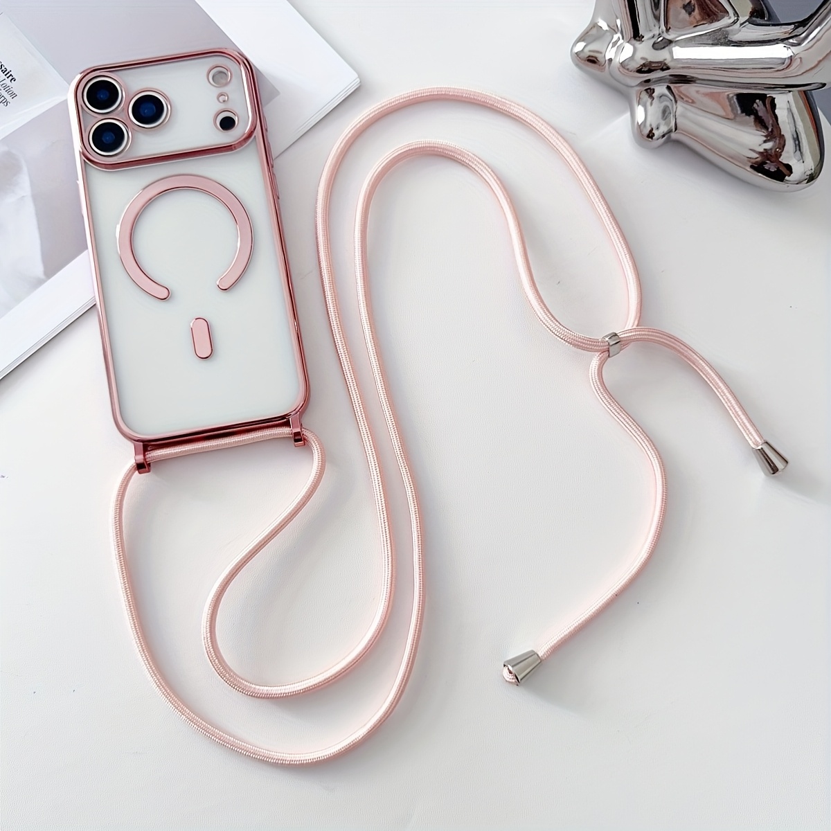 Luxury Necklace Cord Rope Lany - Clear Magsafe Case incelemesi ve fiyatı