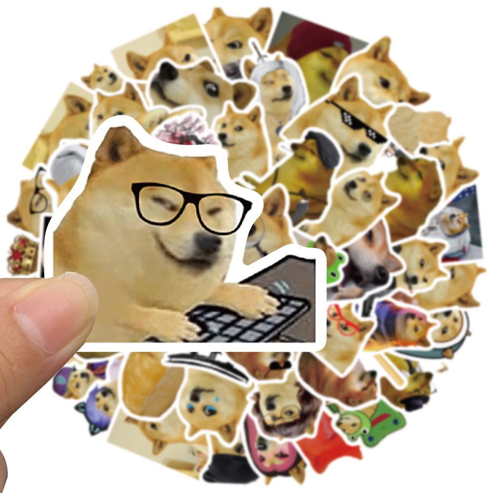 50Pcs Funny Doge MEME Stickers - Phone Cases Kids incelemesi ve fiyatı