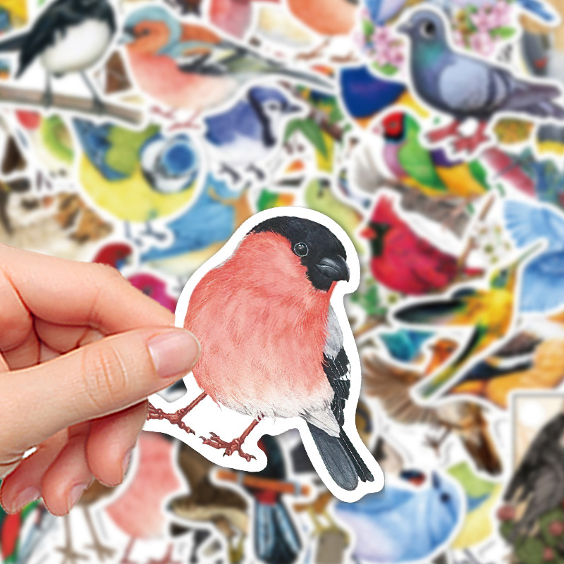 50PCS Watercolor Bird Graffiti - Phone Cases Kids incelemesi ve fiyatı