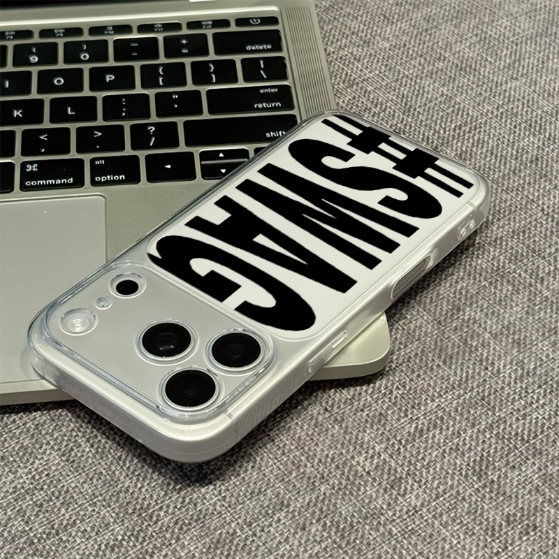 Hot Pink Black SWAG Letter Cle - Phone Cases Mous incelemesi ve fiyatı
