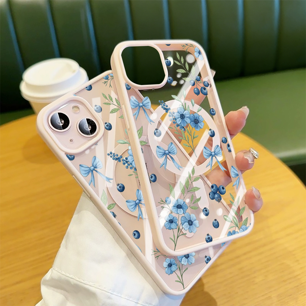 Blueberry Floral Clear Case  F - Clear Magsafe Case incelemesi ve fiyatı