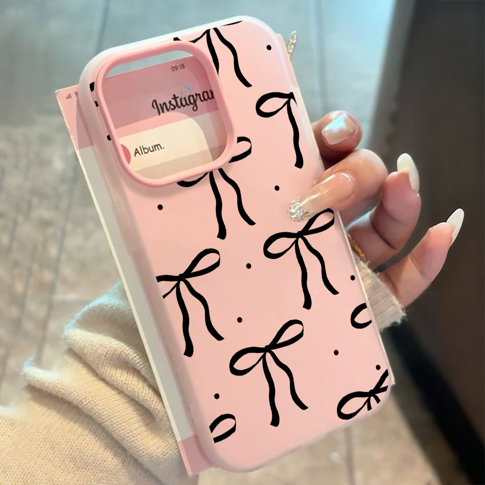 INS Big Black Bow Pattern SIli - Phone Cases Xiaomi 14T incelemesi ve fiyatı