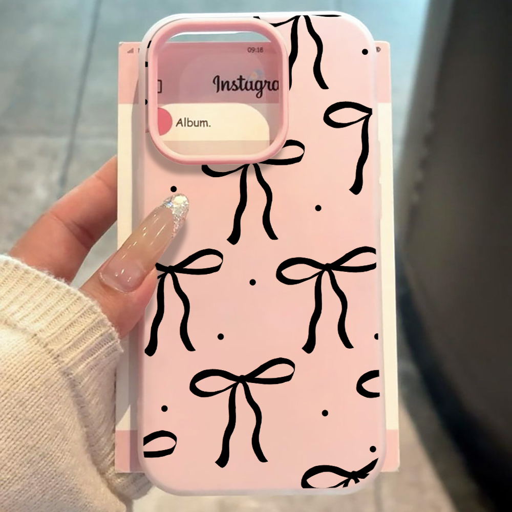 INS Big Black Bow Pattern SIli - Phone Cases Xiaomi 14T incelemesi ve fiyatı