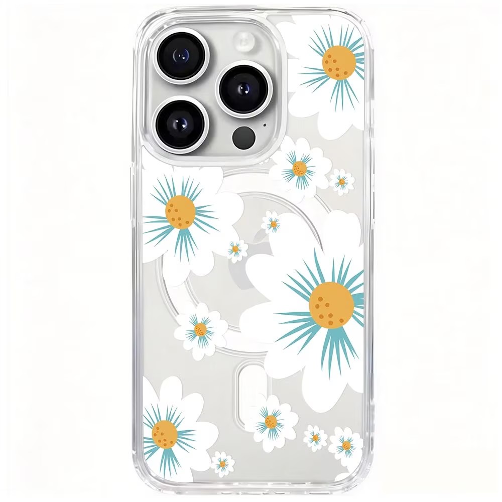 Floral Print Phone Case For iP - Clear Magsafe Case incelemesi ve fiyatı