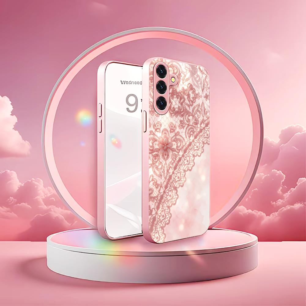 Exquisite Pink lace pattern ph - Phone Cases Quad Lock incelemesi ve fiyatı