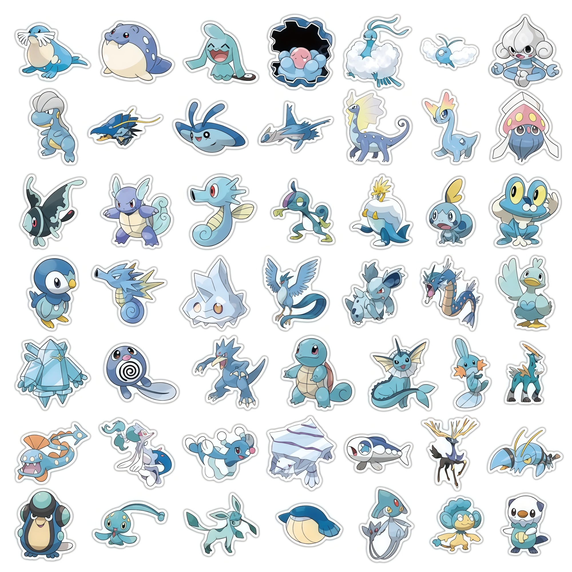 60PCS Water-Type Pokémon Stick - Phone Cases Kids incelemesi ve fiyatı