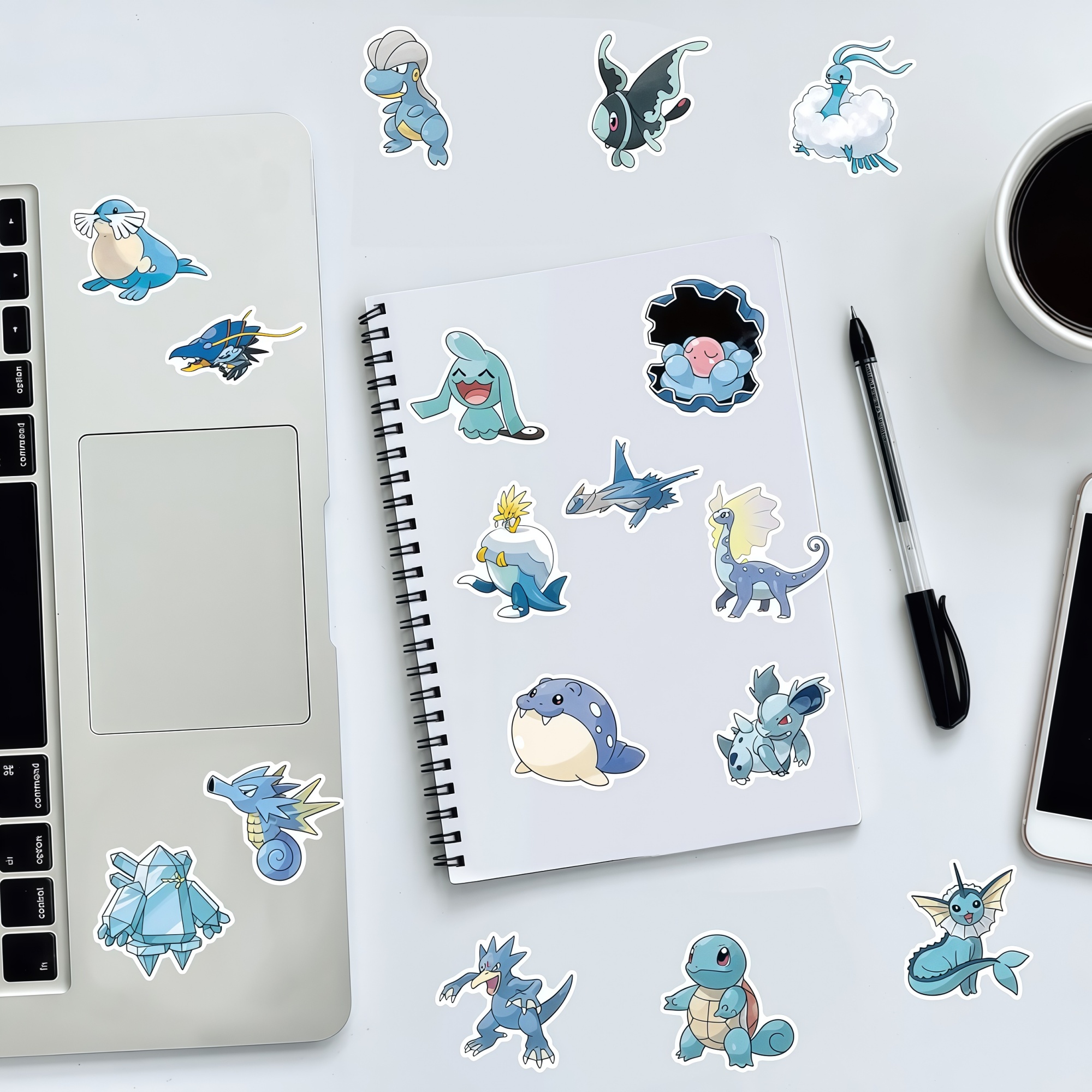 60PCS Water-Type Pokémon Stick - Phone Cases Kids incelemesi ve fiyatı