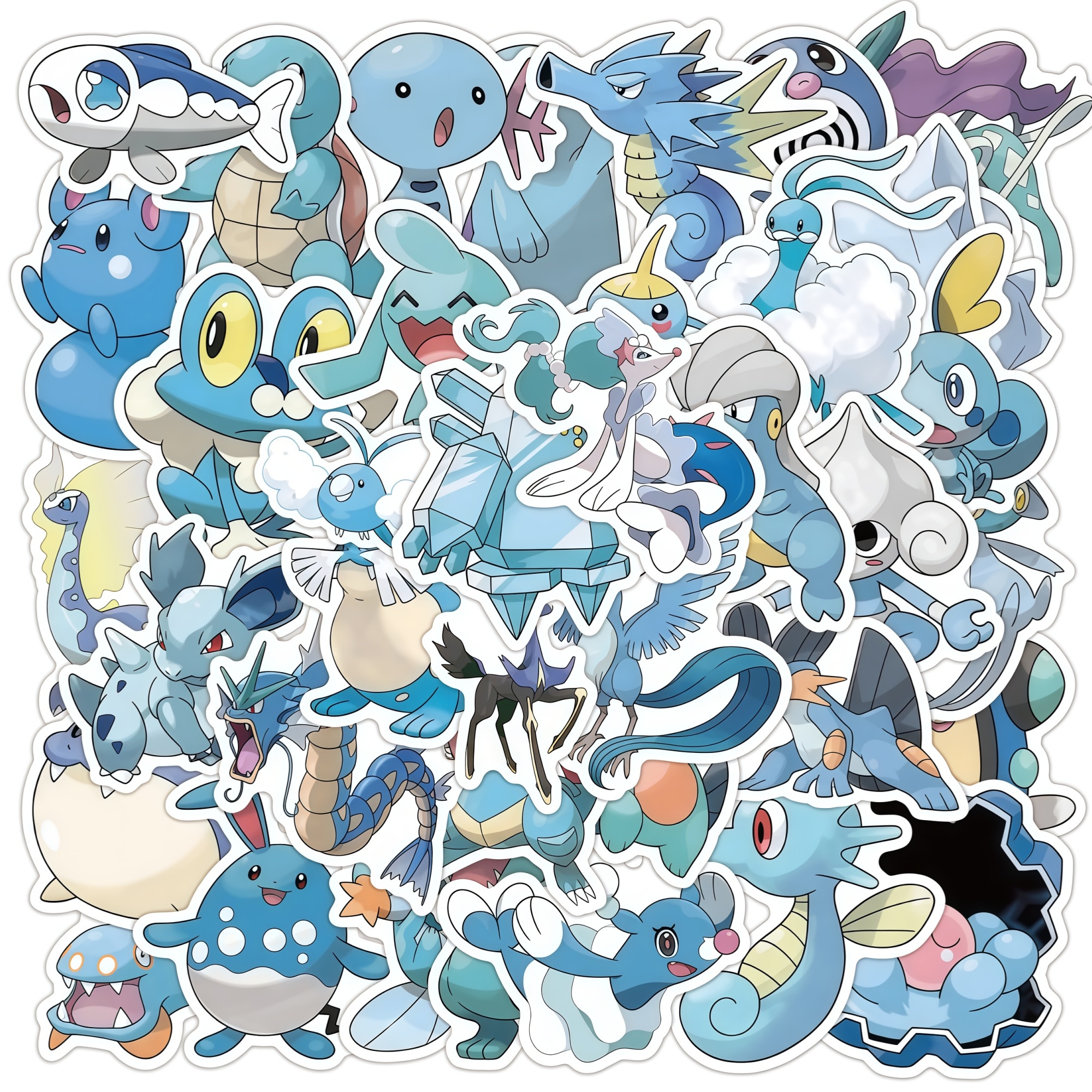 60PCS Water-Type Pokémon Stick - Phone Cases Kids incelemesi ve fiyatı