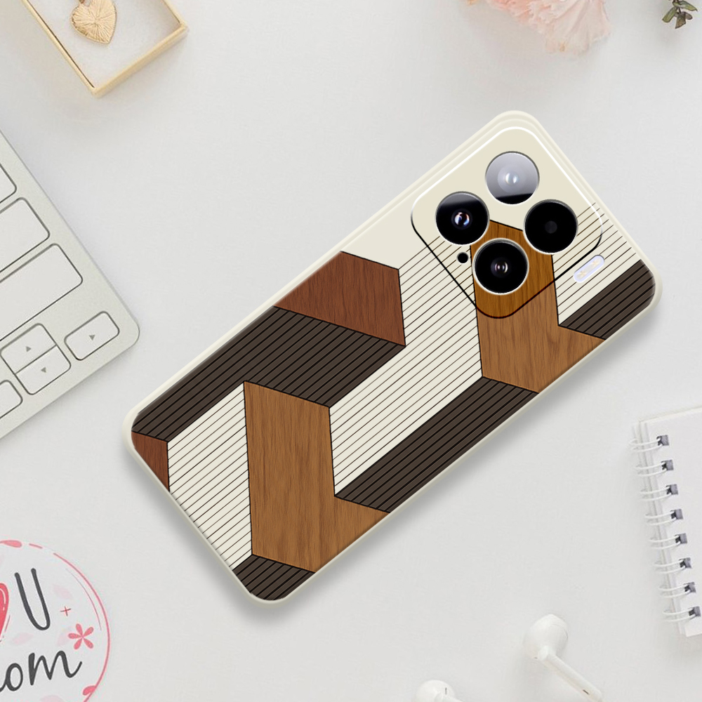 Geometric Style Wooden Phone C - Phone Cases Xiaomi 15 incelemesi ve fiyatı