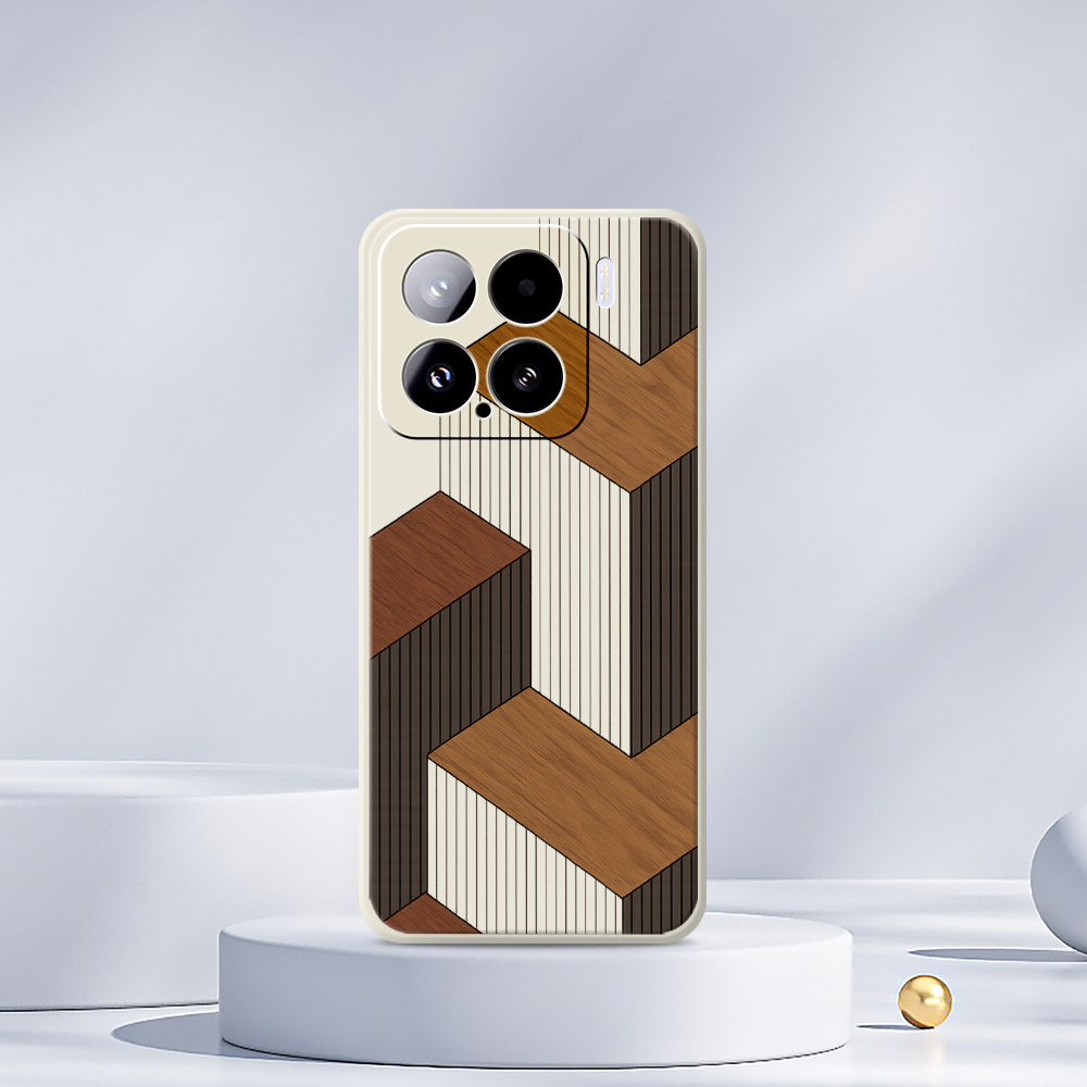 Geometric Style Wooden Phone C - Phone Cases Xiaomi 15 incelemesi ve fiyatı