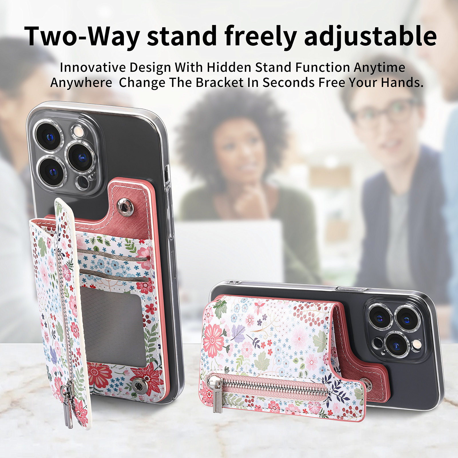 1Pc Flower Painted Phone Case  - Phone Cases With Wallet On Back incelemesi ve fiyatı