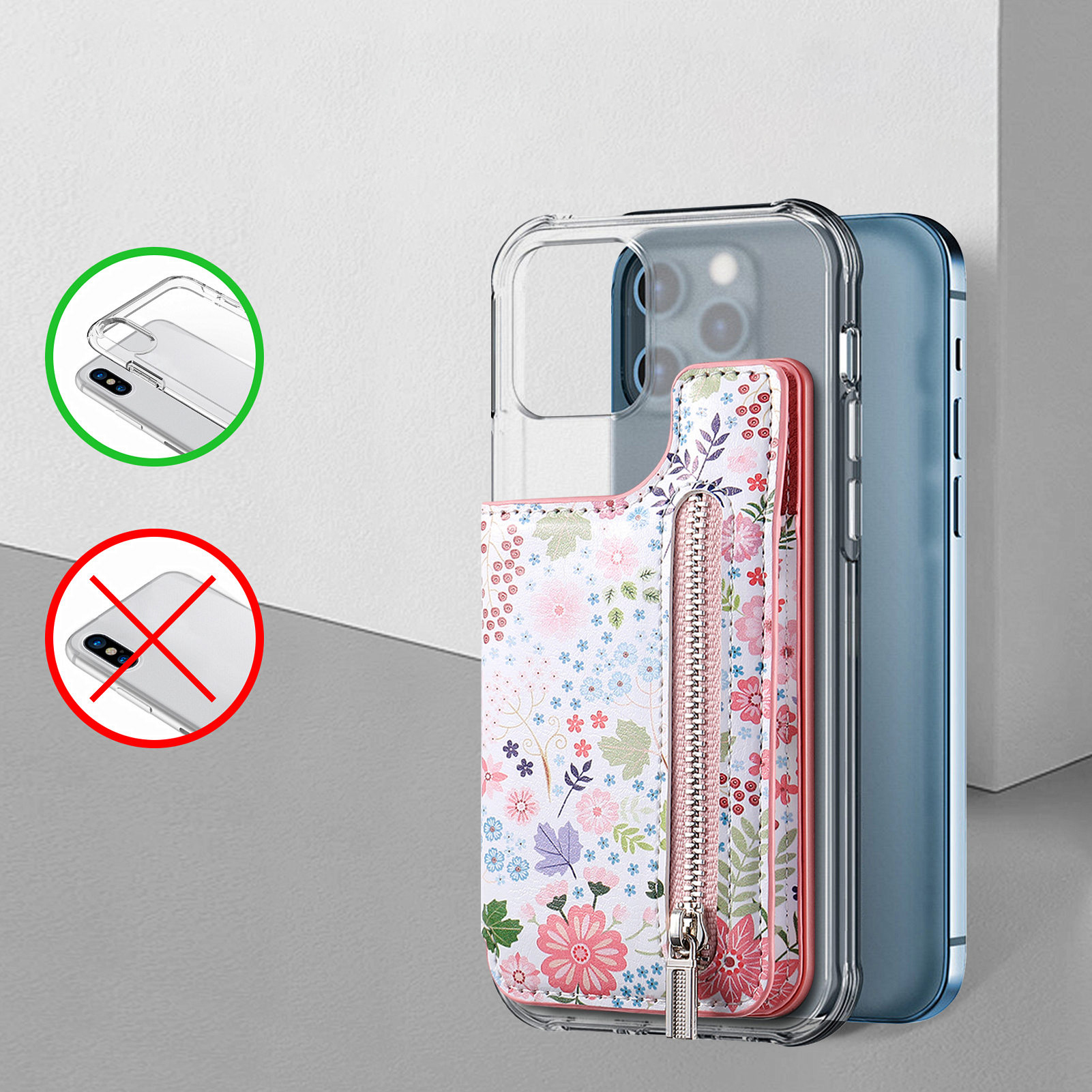 1Pc Flower Painted Phone Case  - Phone Cases With Wallet On Back incelemesi ve fiyatı