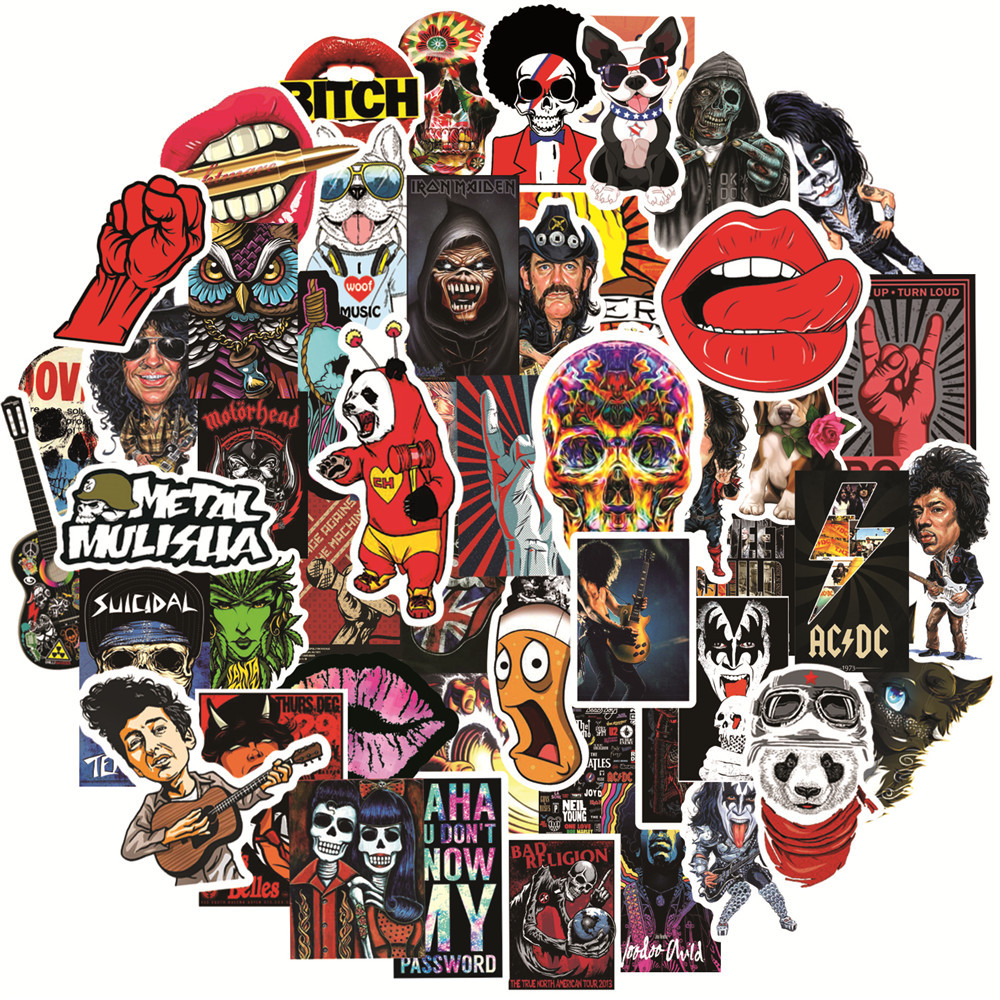 50Pcs Vintage Rock Stickers DI - Phone Cases Kids incelemesi ve fiyatı