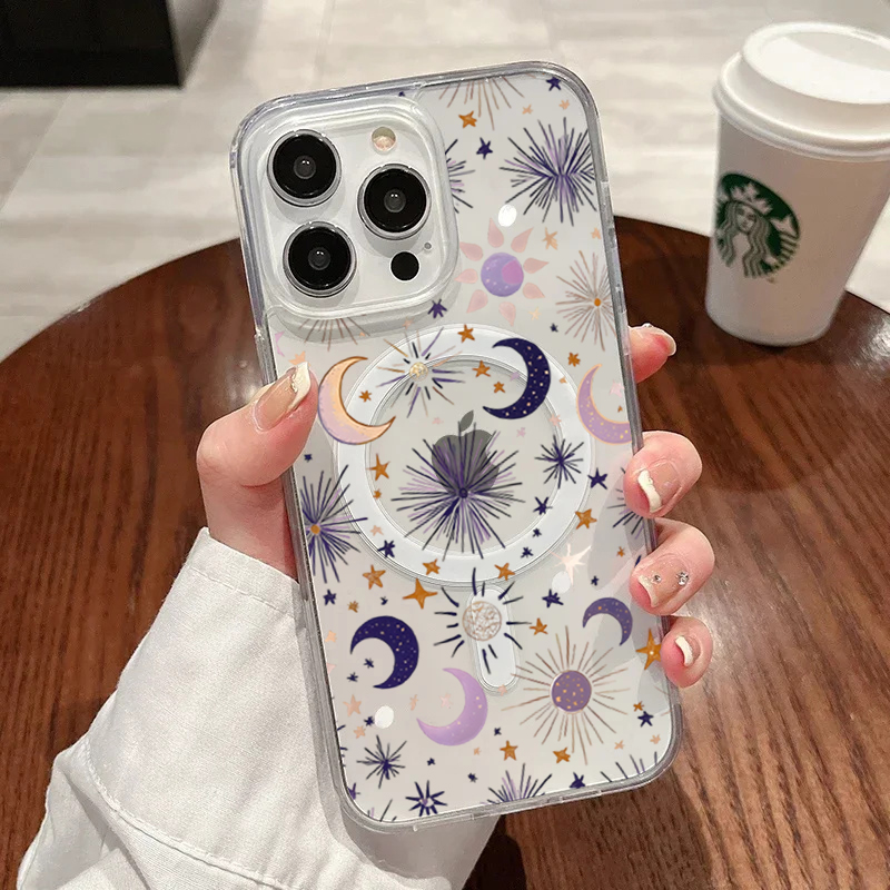 Romantic Sun Moon Stars Phone  - Clear Magsafe Case incelemesi ve fiyatı