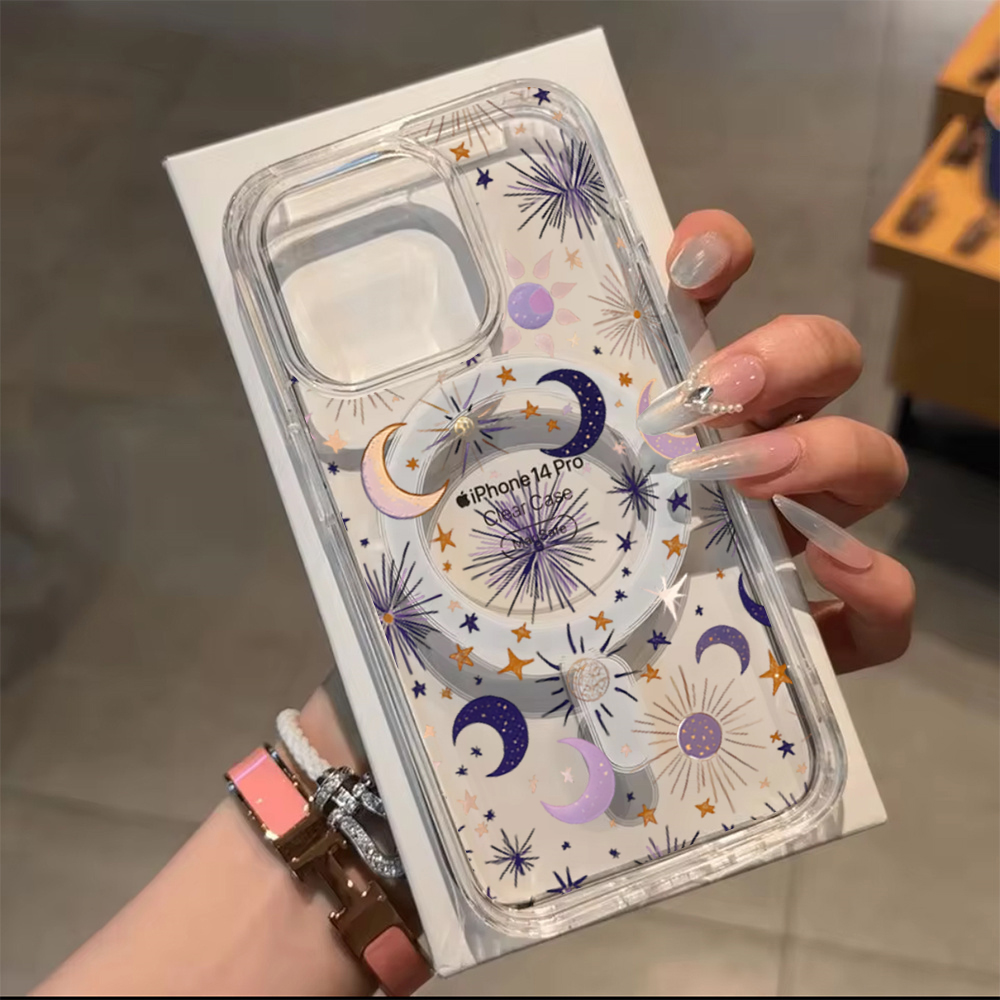 Romantic Sun Moon Stars Phone  - Clear Magsafe Case incelemesi ve fiyatı