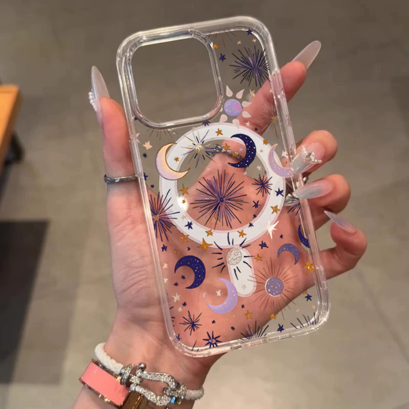 Romantic Sun Moon Stars Phone  - Clear Magsafe Case incelemesi ve fiyatı