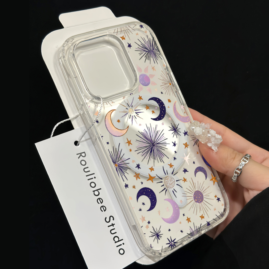 Romantic Sun Moon Stars Phone  - Clear Magsafe Case incelemesi ve fiyatı