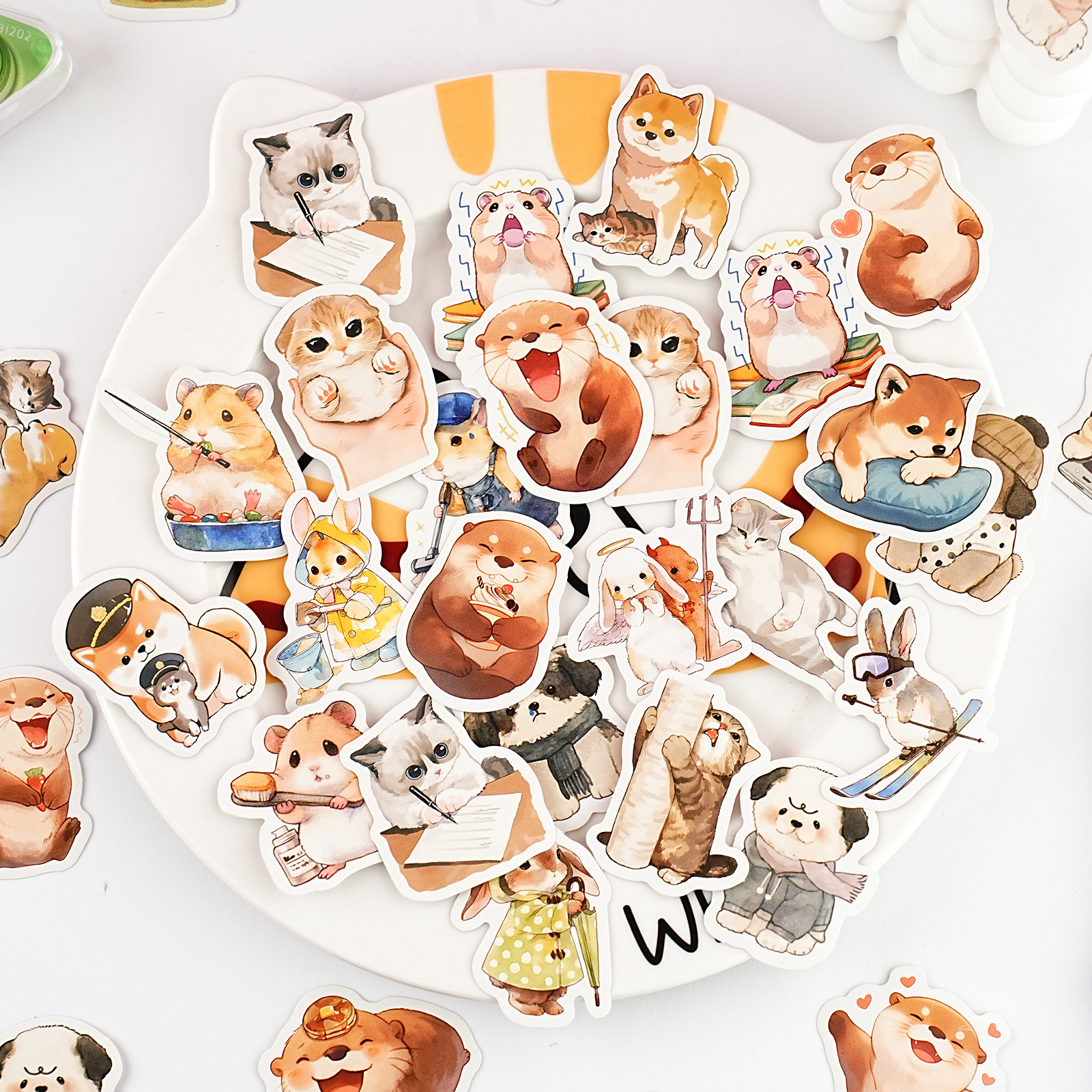 40pcs Cute Animal House Sticke - Phone Cases Kids incelemesi ve fiyatı