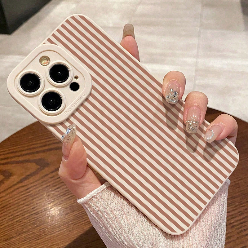 Pink Striped Painted Anti-Drop - Phone Cases Mous incelemesi ve fiyatı