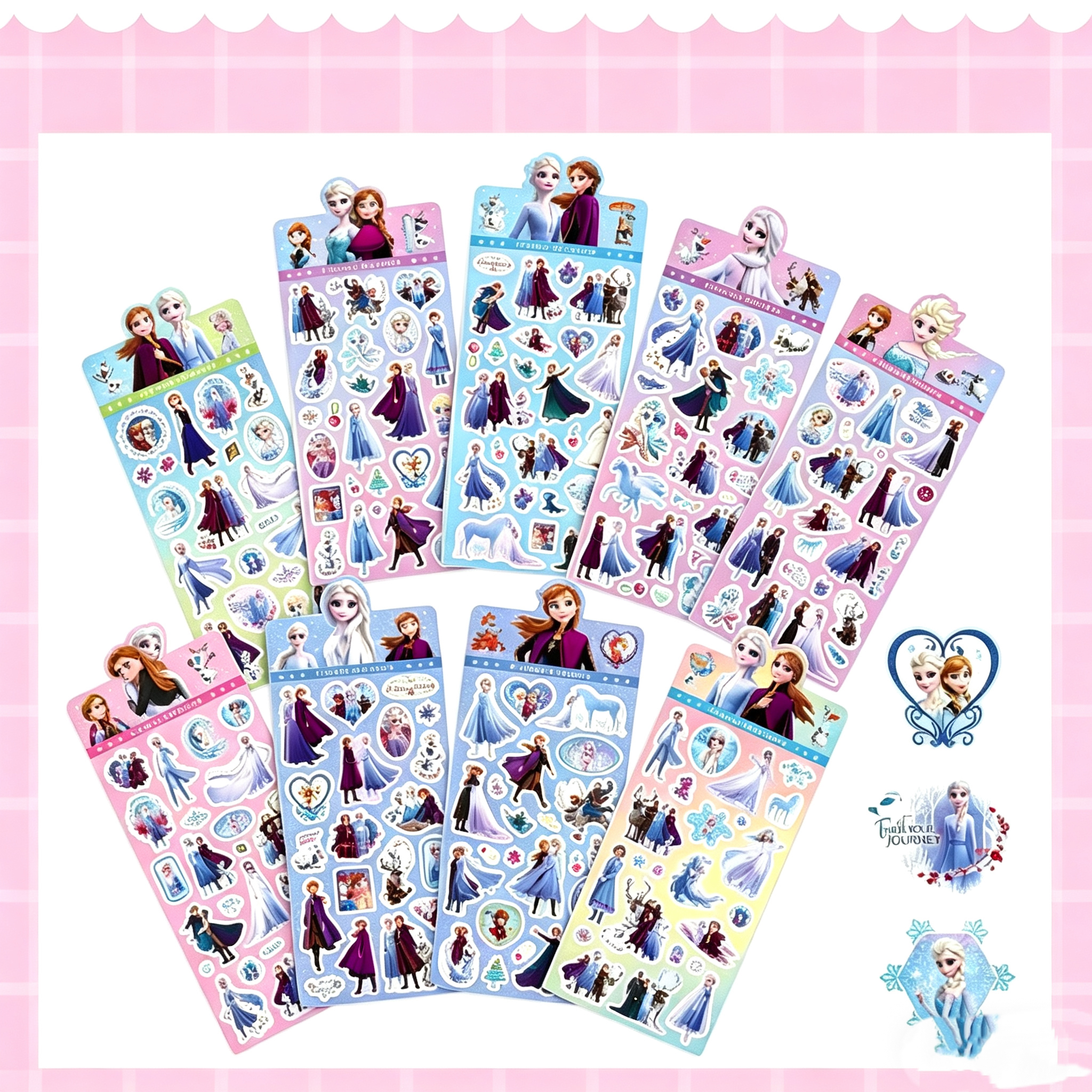 5Pcs Frozen 2 Laser Stickers,  - Phone Cases Kids incelemesi ve fiyatı