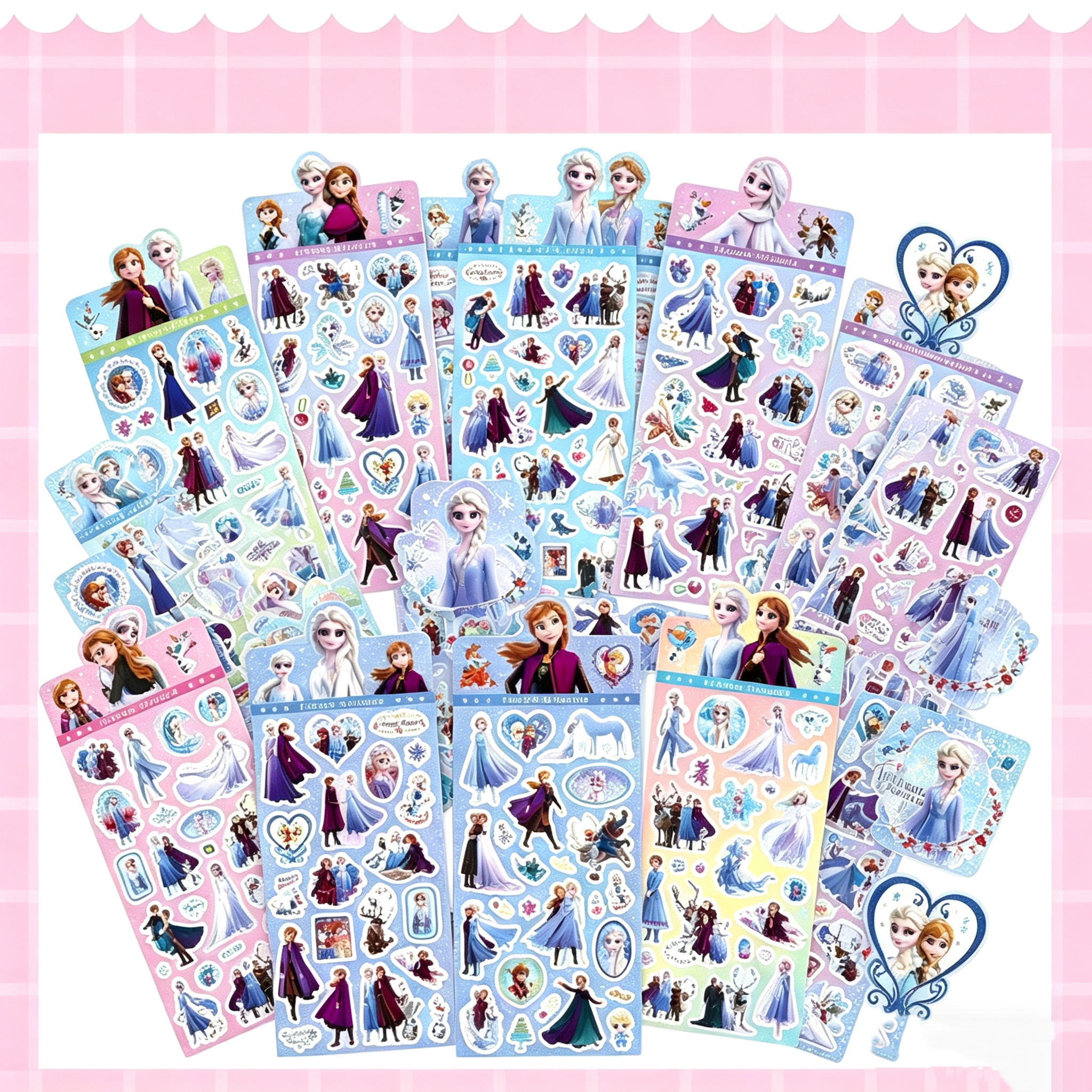 5Pcs Frozen 2 Laser Stickers,  - Phone Cases Kids incelemesi ve fiyatı