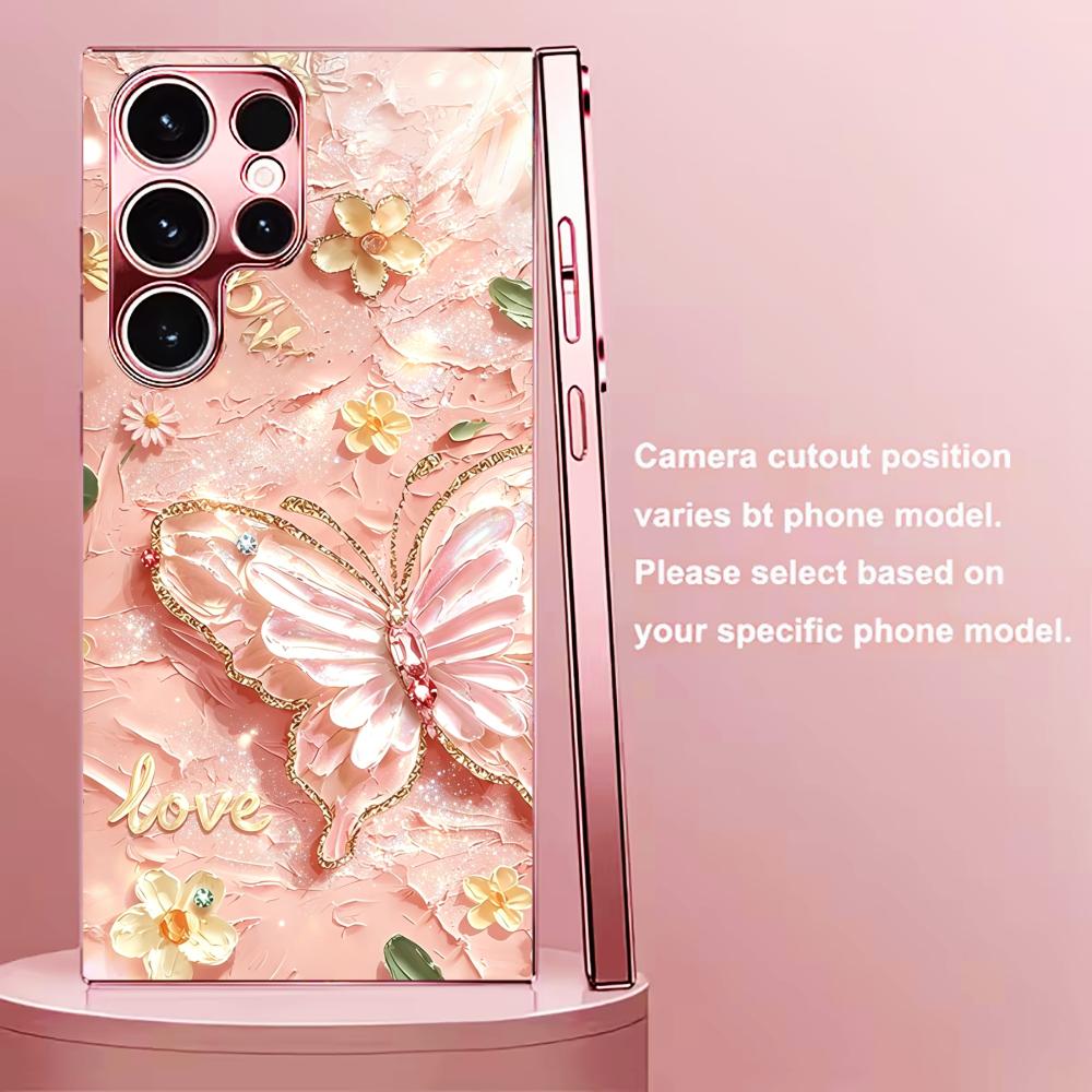 Pink Glitter Butterfly Fashion - Phone Cases Quad Lock incelemesi ve fiyatı